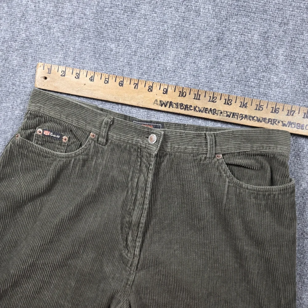 Route 66 Vintage 90s Corduroy Pants High Waist Olive 34x28 Gorpcore